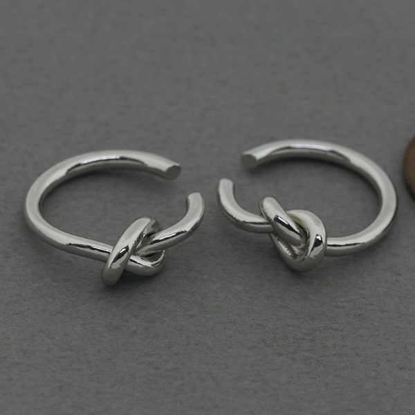 Brass Ear Cuff . Wedding, Bridal Jewelry, Nickel Free . Polished Original Rhodium Plated / 2 Pcs - EC341-PR