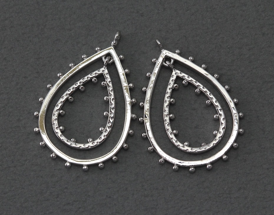 Teardrop Brass Pendant . Jewelry Craft Supply . Polished Etsy