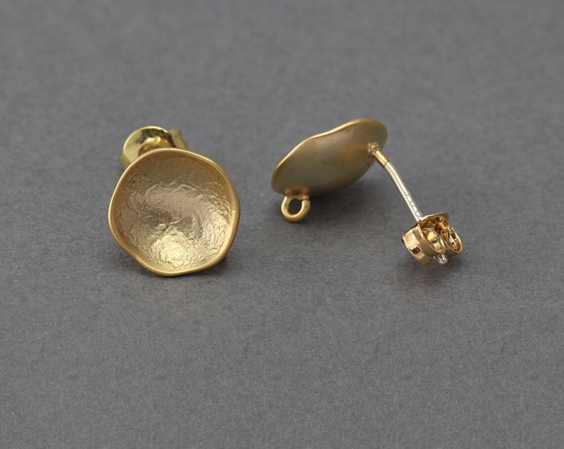 Round Post Earring . Earring Component . 925 Sterling Silver Etsy