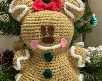 Minnie Gingerbread Man Crochet PATTERN (Not actual item)