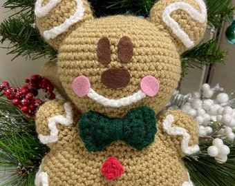 Mickey Gingerbread Man Crochet PATTERN (Not actual item)