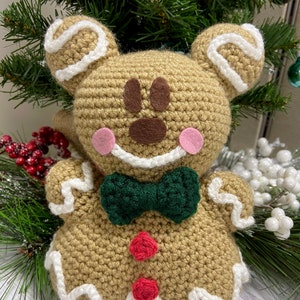 Mickey Gingerbread Man Crochet PATTERN (Not actual item)