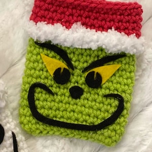 Le support de carte-cadeau Grinch Crochet PATTERN (article non réel)