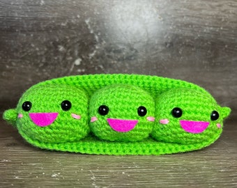 Peas In A Pod Crochet PATTERN (Not actual item)