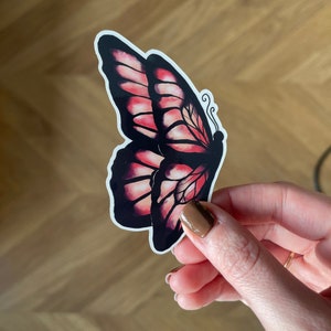 Mariposa rosa acuarela