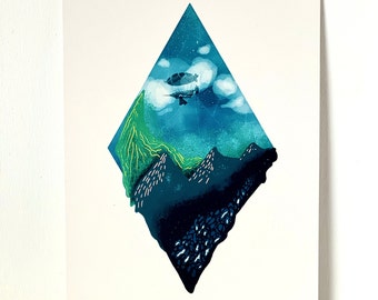 The Navigator Illustration Art Print / Art for your Home / Illustration Art / Digital Art