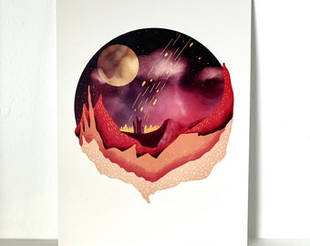 The Ascending Illustration Art Print / Art for your Home / Illustration Art /Digital Art Print