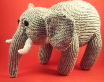 Elephant knitted toy