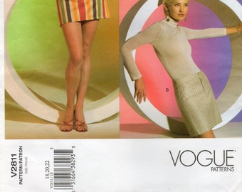 Vogue V2811, American Designer, Alice & Olivia, Retro Look Skirt Pattern, Size 18-20-22, Uncut Vogue Pattern