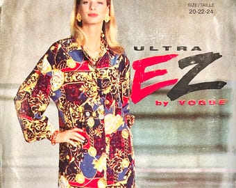 Vogue 8588, Ultra EZ by Vogue, Misses' Shirt & Pants Pattern, Size (20-22-24), UNCUT Vogue Pattern