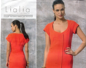 Vogue V1457, Lialia by Julia Alarcon, Vogue American Designer, Misses' Dress Pattern, Size A5 (6-8-10-12-14), Unused Vogue Pattern
