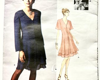 Vogue 1413, Vogue Attitudes, Tom & Linda Platt, Misses' Dress Pattern, Sizes 6-8-10, Uncut Vogue Pattern