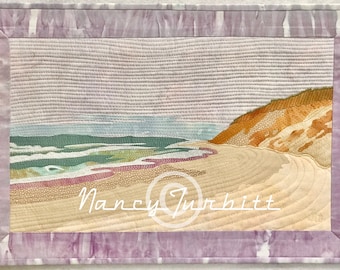 Original Quilt Art, Marconi Beach, 12" x 18", Nancy Turbitt Art
