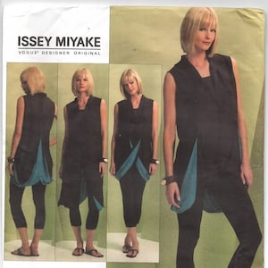 Vogue V1114, Issey Miyake, Vogue Designer Original, Misses&#39; Top & Leggings, Size Y (Xsm-Sml-Med), Uncut Vogue Pattern