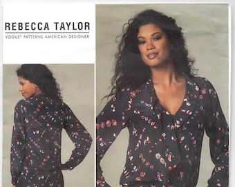 Vogue V1226, Rebecca Taylor, Vogue American Designer, Misses' Dress Pattern, Size AA (6-8-10-12), UNCUT Vogue Pattern