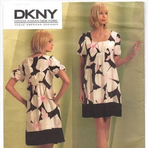 Vogue V1103, Vogue American Designer, DKNY Donna Karan New York, Misses&#39; Dress & Slip, Sz BB (8-10-12-14), Uncut Vogue Pattern