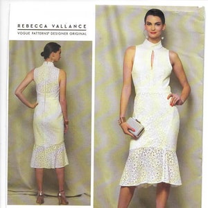 Vogue V1588, Rebecca Vallance, Vogue Designer Original, Misses&#39; Dress Pattern, Size A5 (6-8-10-12-14), Unused Vogue Pattern