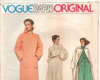 Vogue 1837, Christian Dior, Vogue Paris Original, Misses' Coat & Dress, Sz 12, Uncut Vogue Pattern