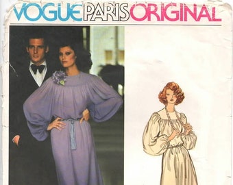 Vogue 1225, Givenchy, Vogue Paris Original, 70s Vintage Pattern, Misses&#39; Evening Dress, Size 10, Uncut Vogue Pattern