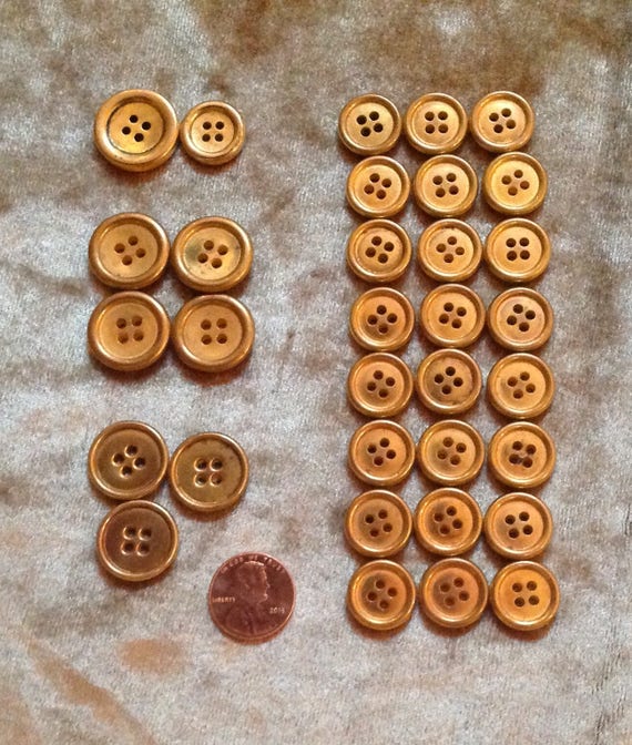 10 Smile Smiley Face Gold White Sewing Buttons Plastic 18mm Shank