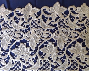Bridal Venetian Lace, 1 7/8 Yards, White, Modern-Made Bridal Lace