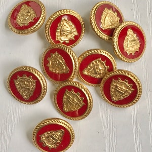Kappa Alpha Psi Antique Gold Coat of Arms Blazer Buttons