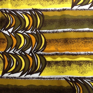Cotton Barkcloth, RARE Vintage NEW Stock, Mod Abstract Stripe, BY1, 3 Yards Available, 1960s Unused Supply