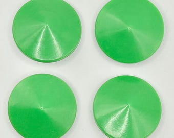 Colt Factory Buttons, Set of 4, Vintage #36, 1 1/8 Inch, Green, Self Shank, New Old Stock, Collectible Colt Buttons