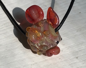 Glass Fish Bead, Lampwork, 1 Color Rosy Fish, Focal Piece Beads, 1 Inch, Jewelry Crafting Supply