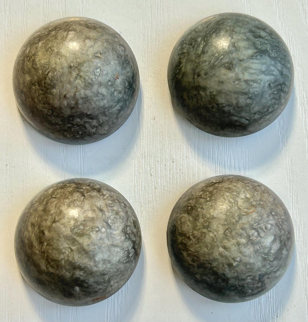 Celluloid Bubble Buttons, Vintage, Set of 4 Matching, Grey-green, 1 3/8 ...