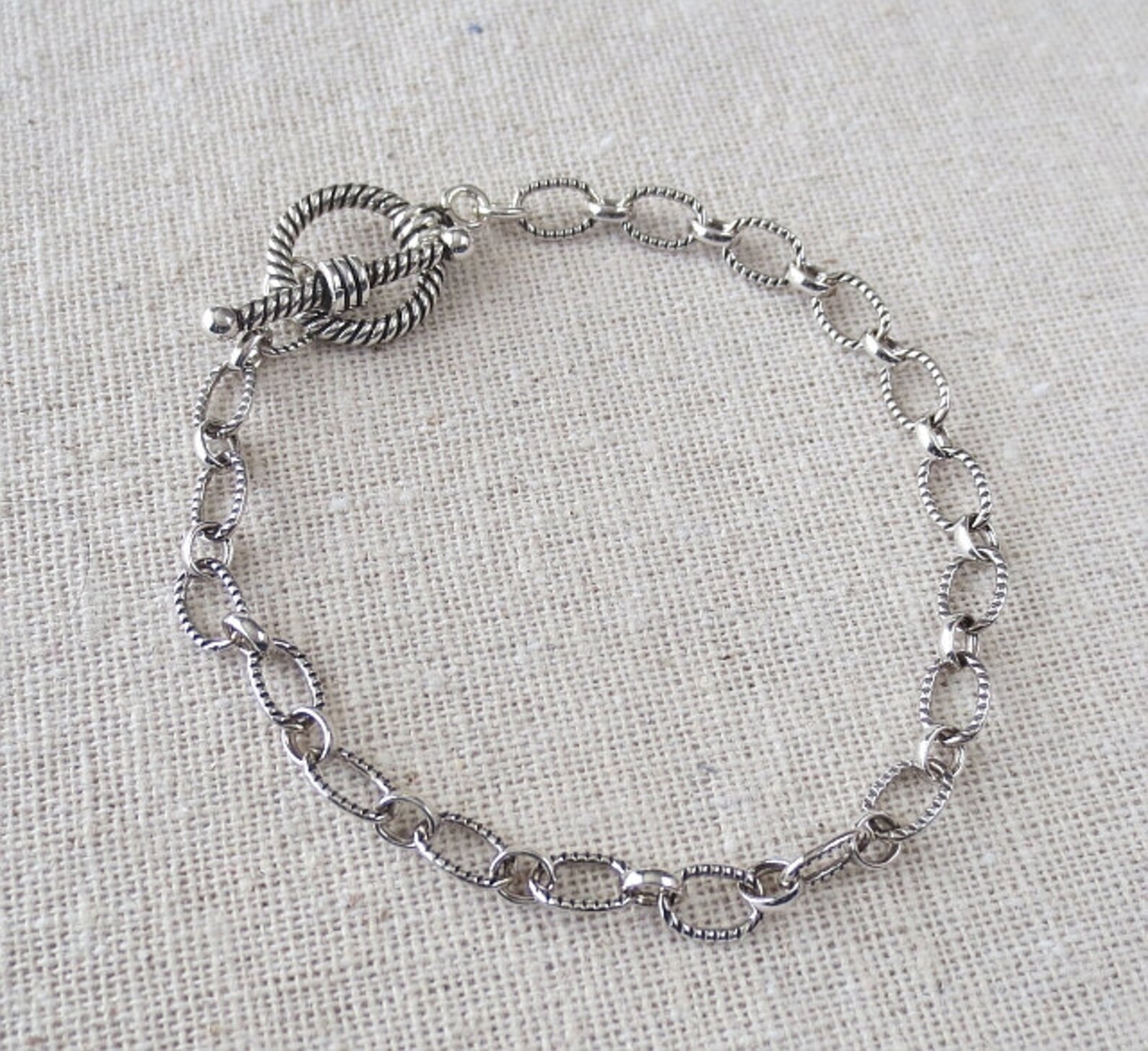 Beautiful Bali Style Bracelet With Matching Toggle Clasp in Etsy