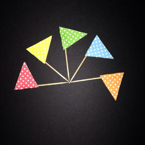 Items Similar To Flag Cupcake Toppers On Etsy
