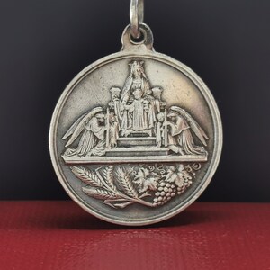 Silver French Religious Medal Madonna and Child Medallion - Etsy