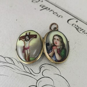 RARE Antique German Enamel Jesus Locket - Etsy