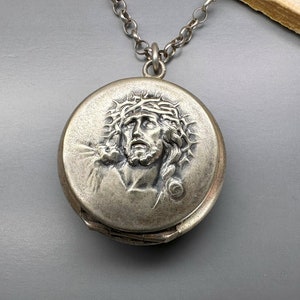 French Jesus Christ Locket, Antique Religious Locket - Etsy