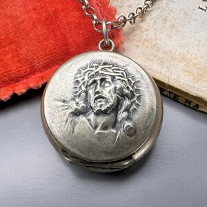 French Jesus Christ Locket, Antique Religious Locket - Etsy