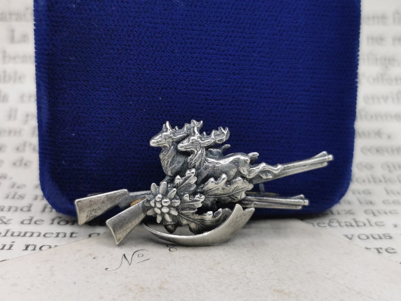 Vintage German Hunter Brooch Hat Pin St Hubertus Etsy