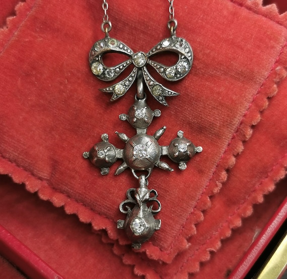 French cross necklace deals