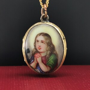 RARE Antique German Enamel Jesus Locket - Etsy