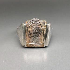 Antique Spanish Religious Ring, Prayer Ring, US Size 8 3/4 image 11