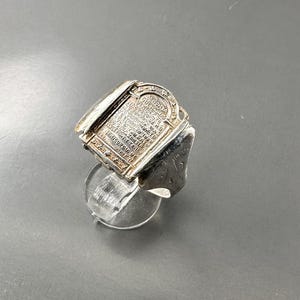 Antique Spanish Religious Ring, Prayer Ring, US Size 8 3/4 image 5