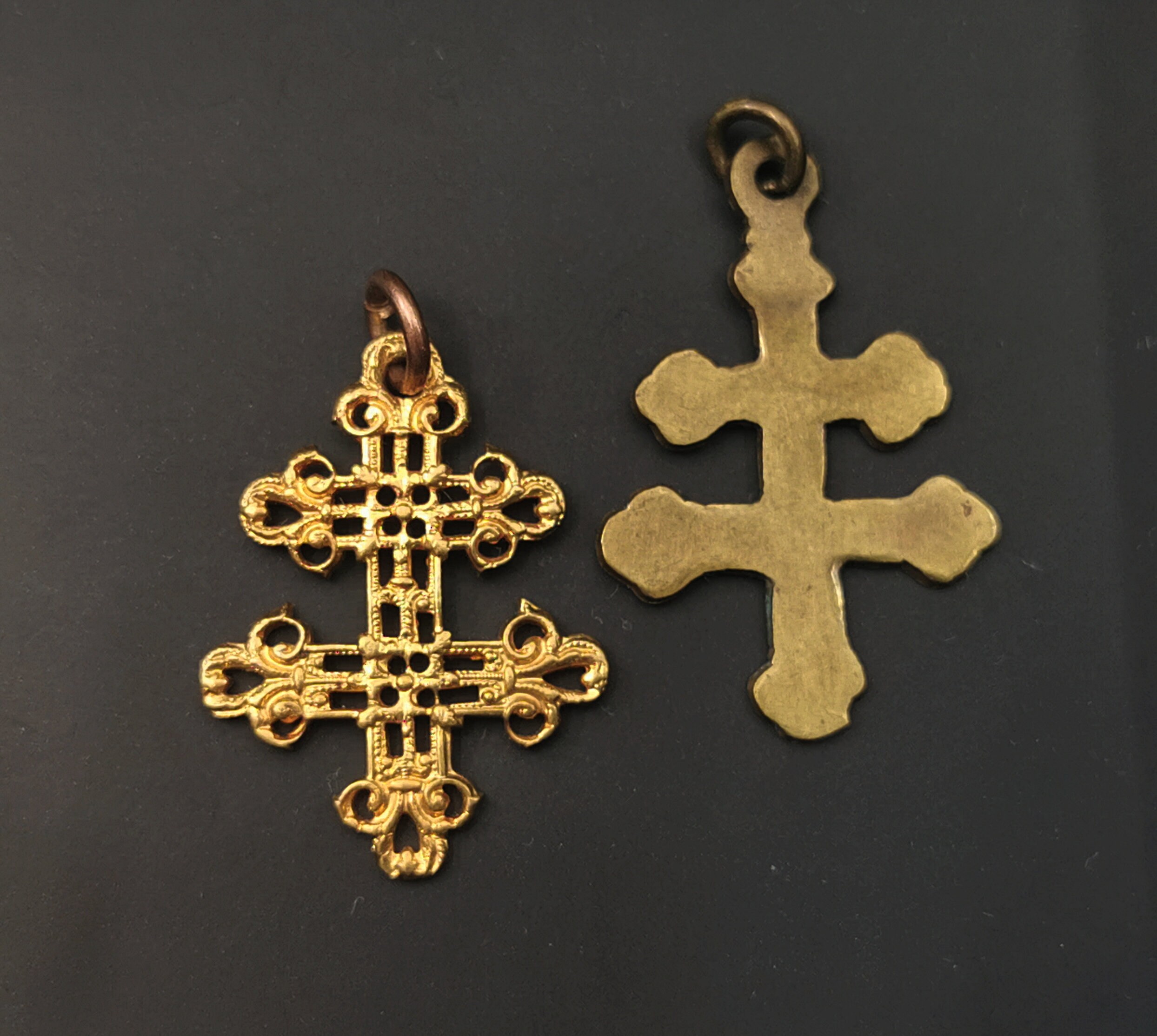 2x Vintage French Cross of Lorraine of Anjou Pendant Etsy
