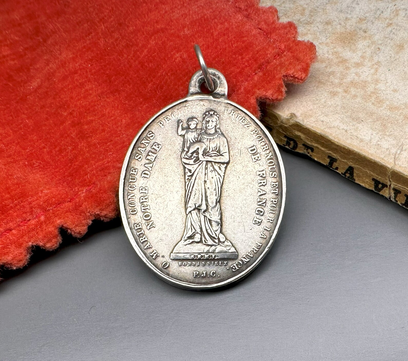 Rare Antique French Virgin Mary Medal by Bonnassieux, Notre Dame De ...