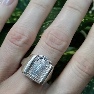 Antique Spanish Religious Ring, Prayer Ring, US Size 8 3/4 image 2