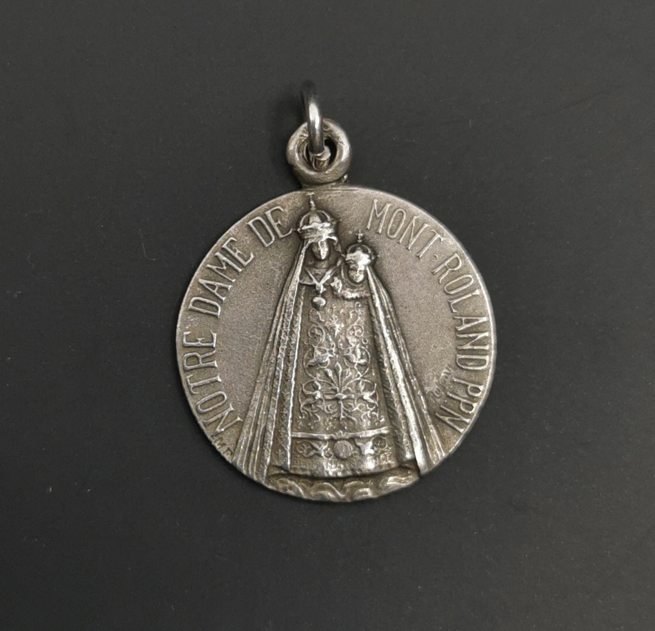 Antique French Religious Medal Virgin Mary Notre Dame Du | Etsy