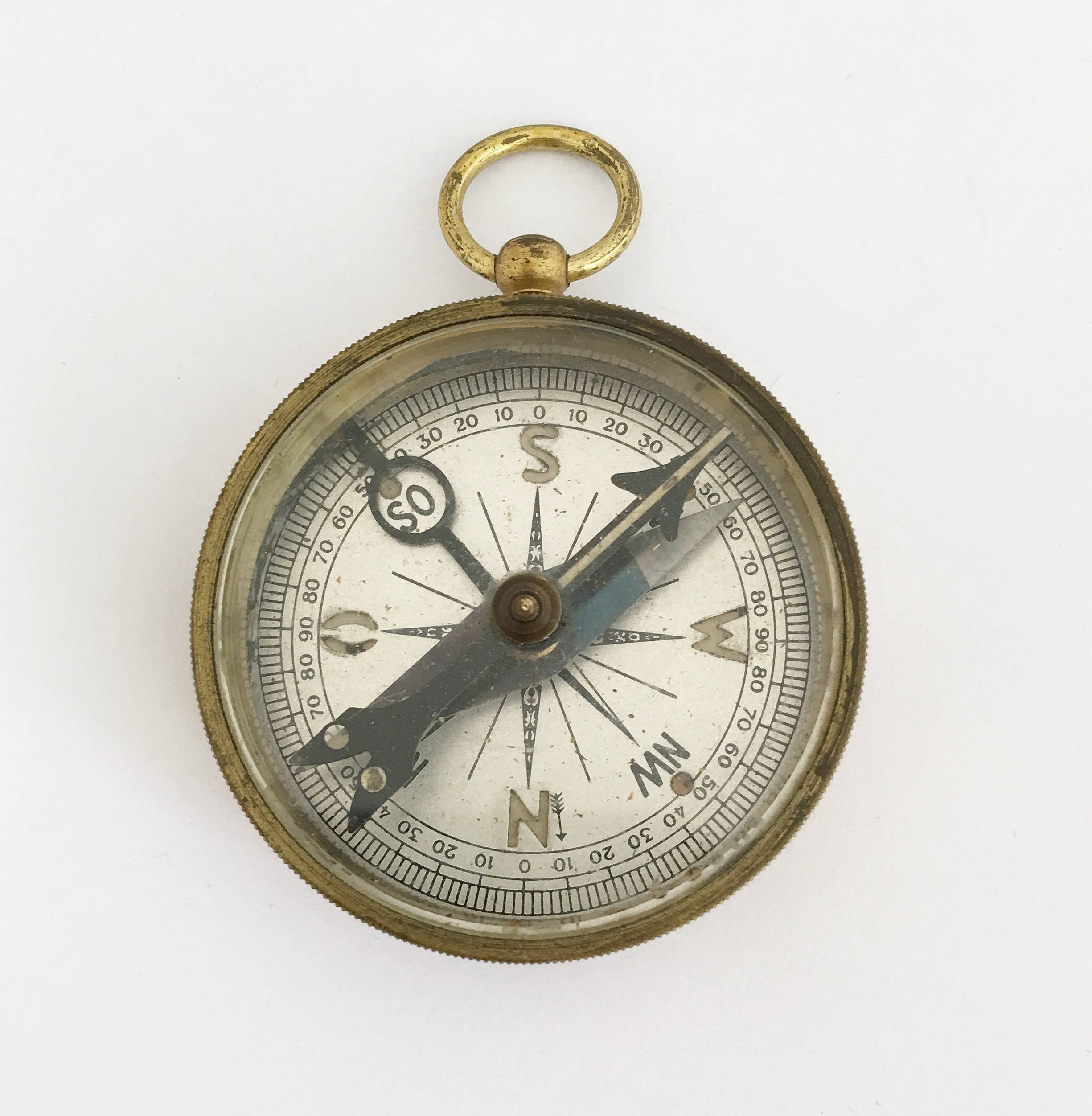 Vintage German Pocket Compass Brass Compass Etsy