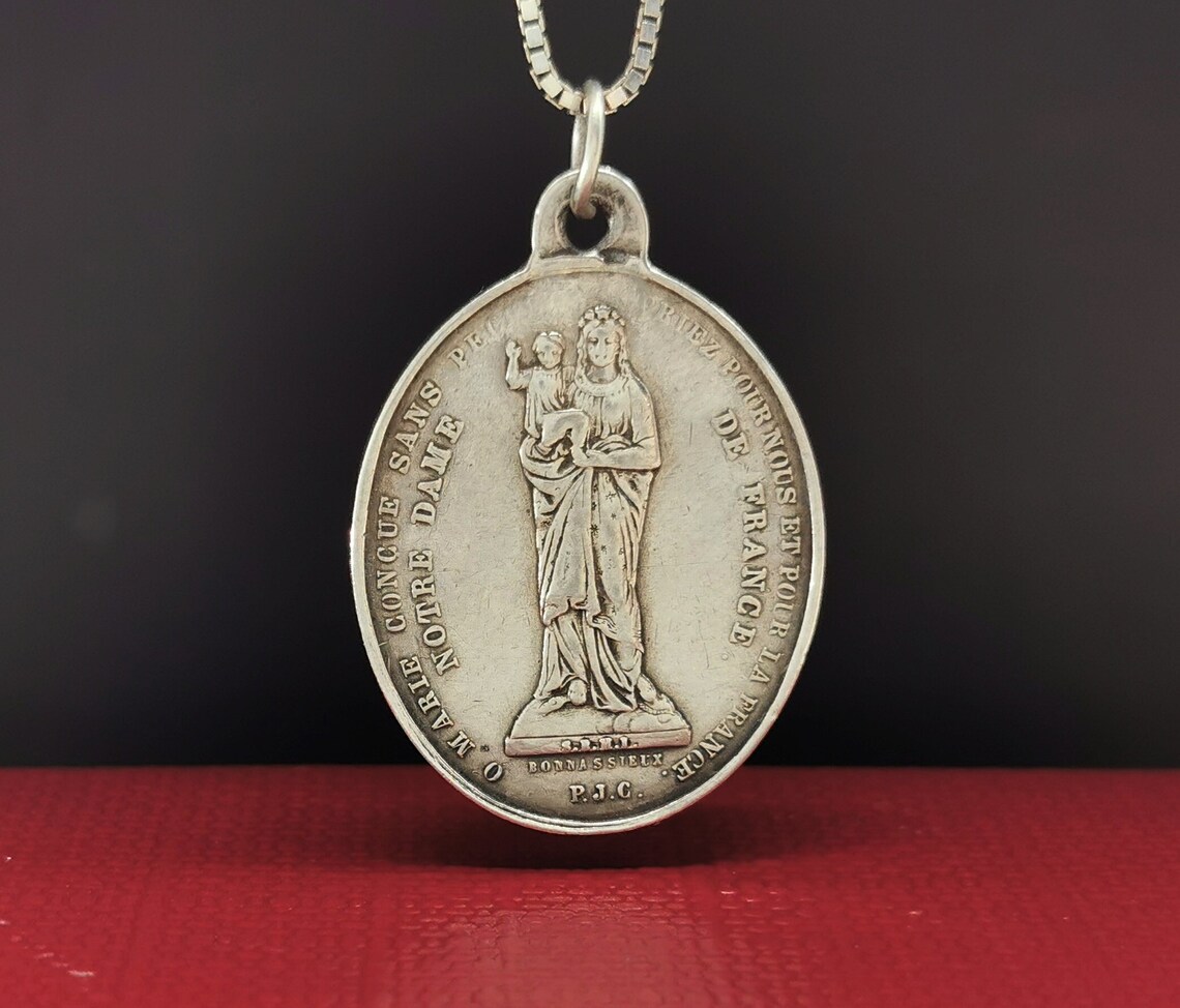 Rare Antique French Virgin Mary Medal by Bonnassieux, Notre Dame De ...