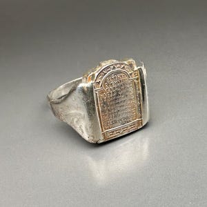Antique Spanish Religious Ring, Prayer Ring, US Size 8 3/4 image 14