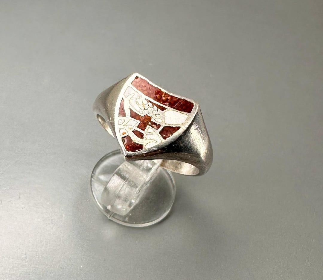 Vintage Silver German Signet Ring, Young Christian Workers Ring, US ...