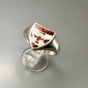 Antique Silver Austrian Signet Ring, Vienna Coat-Of-Arms Ring, US Size 8